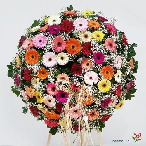 Corona de Flores para Funerales Condolencias y Ceremonias Religiosas Montada en Atril