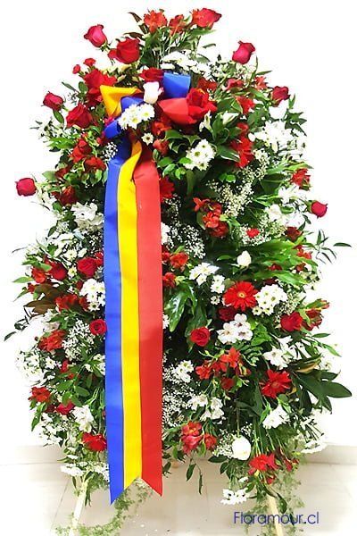 Corona de Flores para Funerales Condolencias y Ceremonias Religiosas Montada en Atril