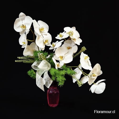 Florero de orquídeas